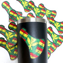 3" Kānaka Maoli Flag Poi Pounder, Matte Vinyl Sticker