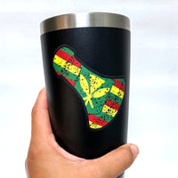 3" Kānaka Maoli Flag Poi Pounder, Matte Vinyl Sticker