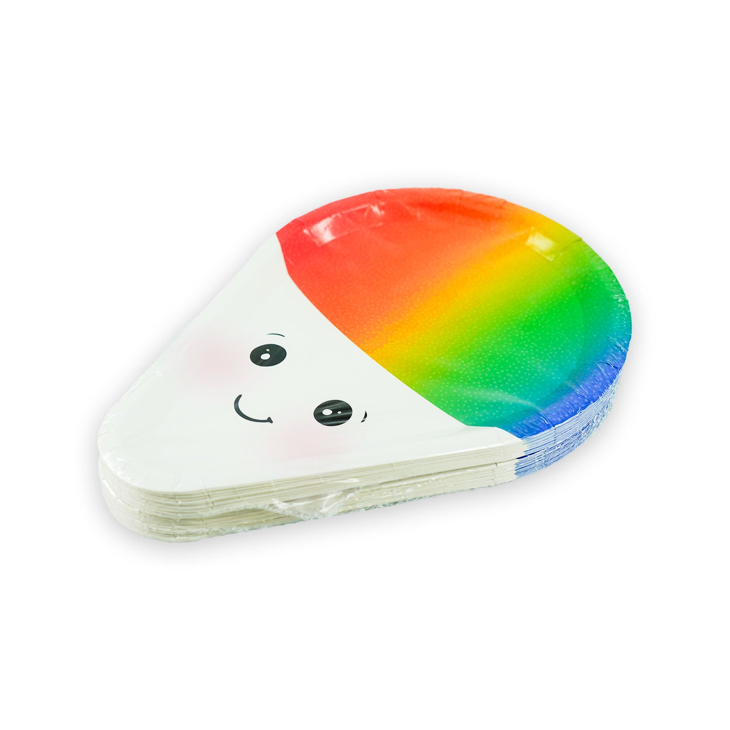 10" Rainbow Shave Ice Party Plate 16 Pack