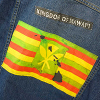 KINGDOM OF HAWAIʻI Custom Denim Jean Jacket Women's - Petite L
