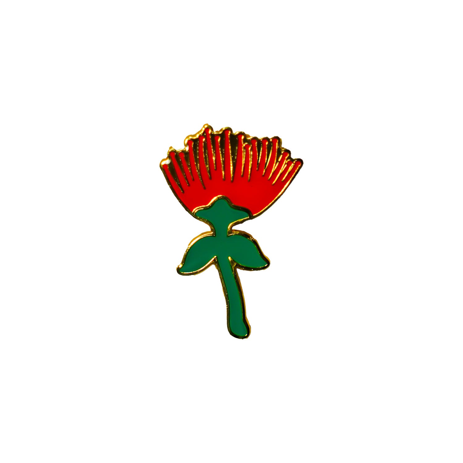 ʻŌhiʻa Lehua Blossom Gold Enamel Pin