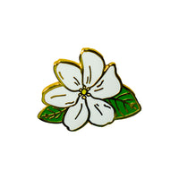 Native Hawaiian Gardeina Nāʻū Flower Gold Enamel Pin