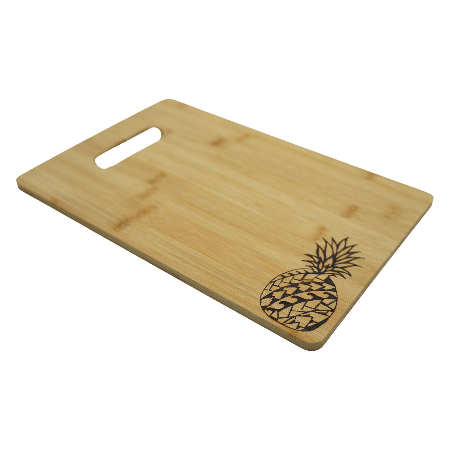 Tribal Pineapple Custom Etched Bamboo Wood Cutting Board