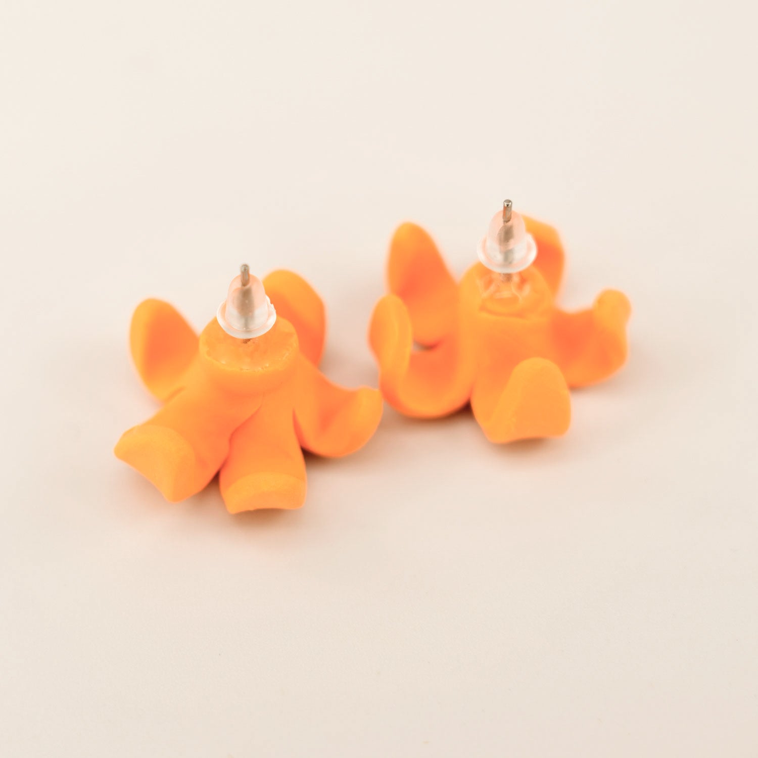 Handmade Clay Puakenikeni Flower Stud Earrings