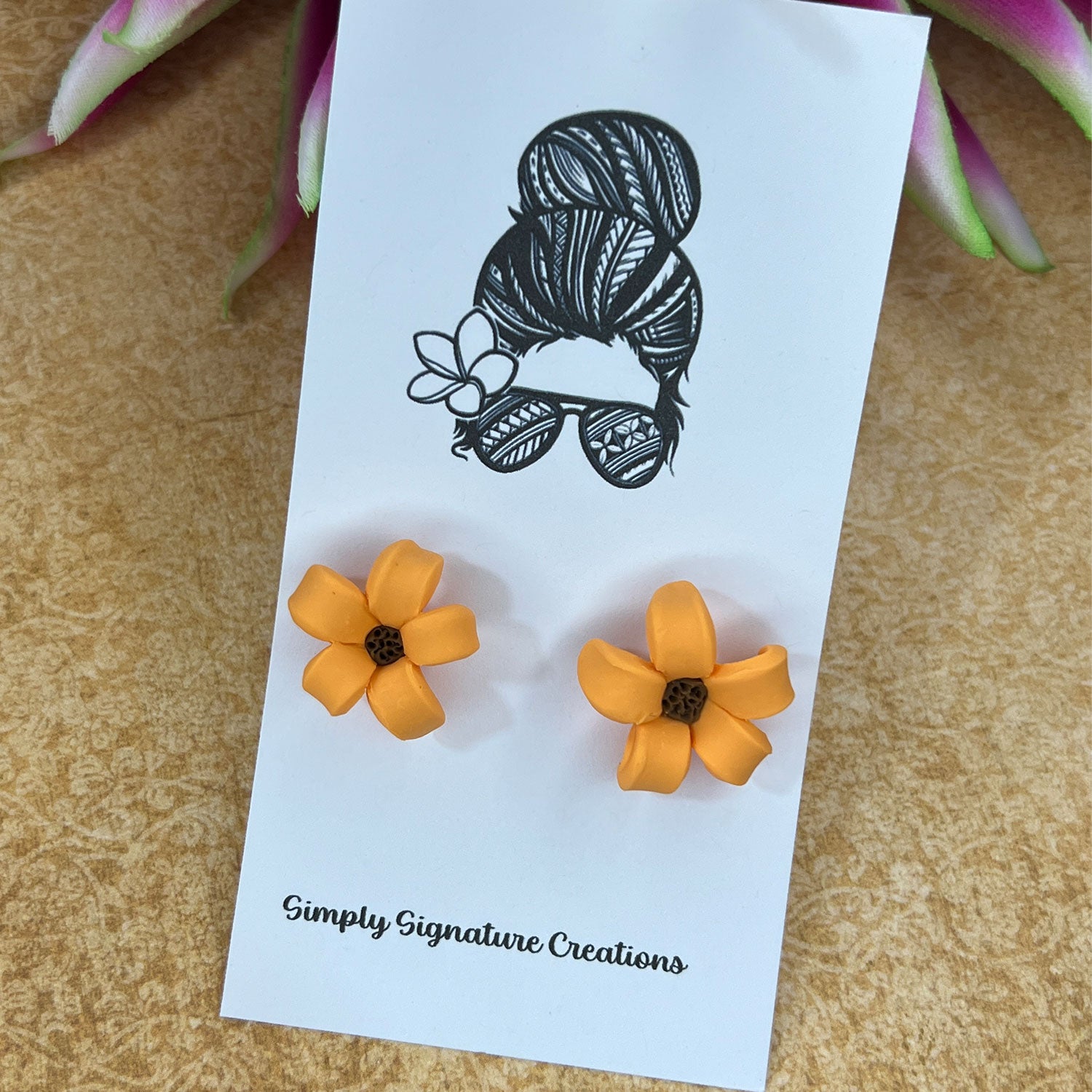 Flower Stud earrings [polymer clay tutorial] – Learn Polymer Clay