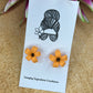 Handmade Clay Puakenikeni Flower Stud Earrings