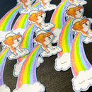 Shiba Inu Shishi Rainbow Die-Cut Vinyl Sticker