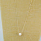 Dainty Freshwater Pearl Sterling 18" Silver Necklace - Off-White