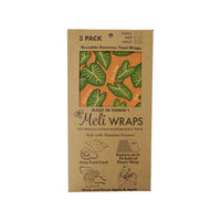 Reusable Handmade Organic Beeswax Food Wraps 3 Pack - Taro
