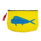 Mahi-Mahi Water Resistant Canvas Pouch with Squid Lure Zipper