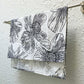 19" x 27" Cotton Flour Sack Tea Towel - Pua Kala Black & White