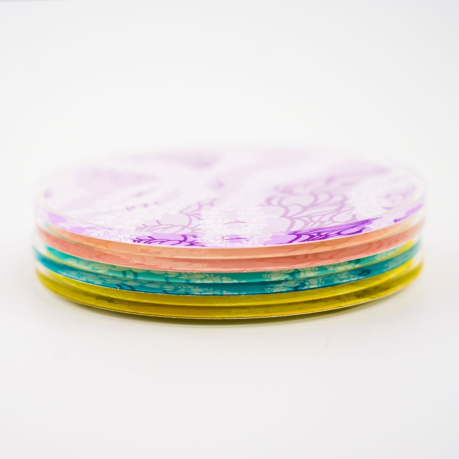 Lei Pīkake 3.5" Acrylic Coaster 4 Pack