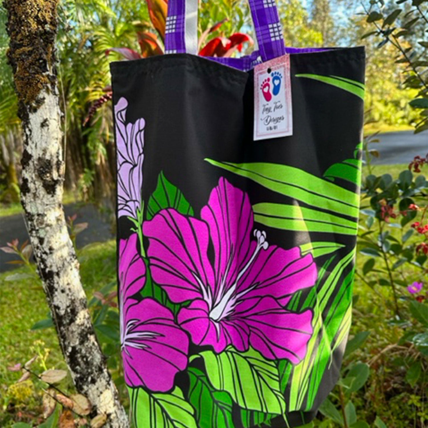 Aesthetic Hibiscus Flower Tote Bag 