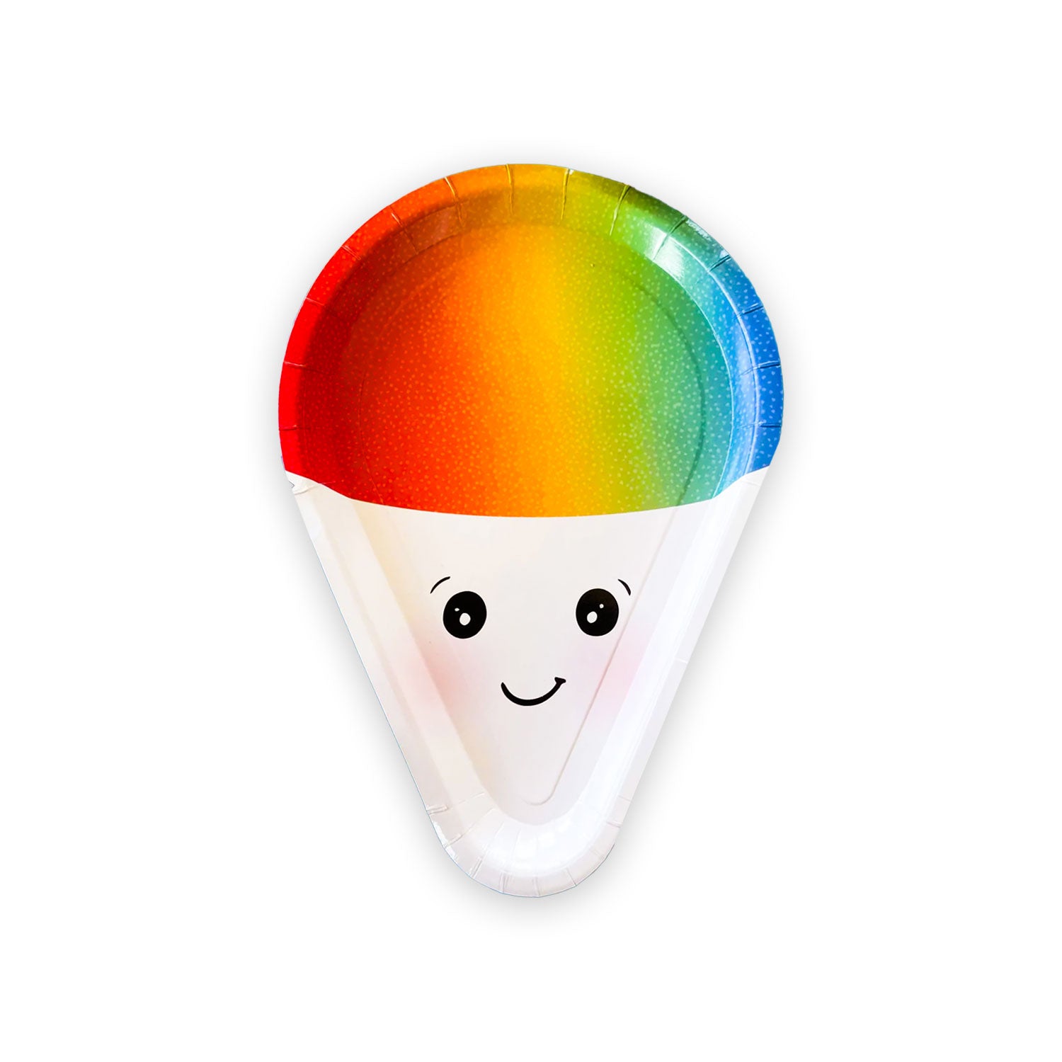 10" Rainbow Shave Ice Party Plate 16 Pack