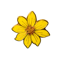 Native Hawaiian Koʻokoʻolau Flower Gold Enamel Pin