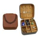 Faux Leather Zippered Travel Jewelry Box - Puakenikeni Lei
