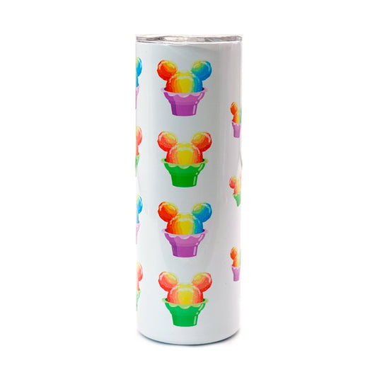 20oz Handmade Skinny Stainless Steel Tumbler - Mouse Ears Shave Ice