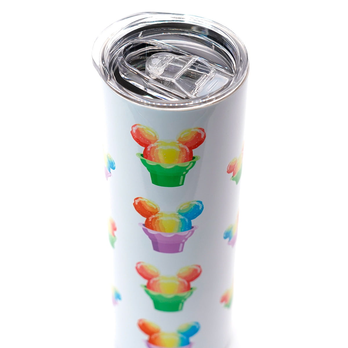 20oz Handmade Skinny Stainless Steel Tumbler - Mouse Ears Shave Ice