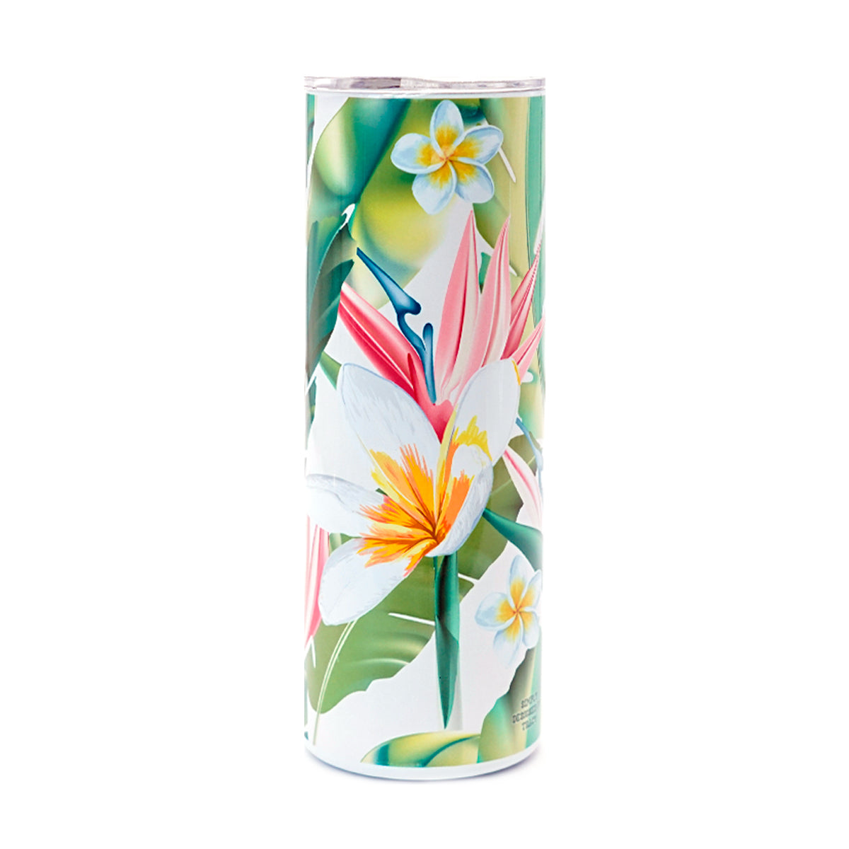 20oz Handmade Skinny Stainless Steel Tumbler - Tropical Flora