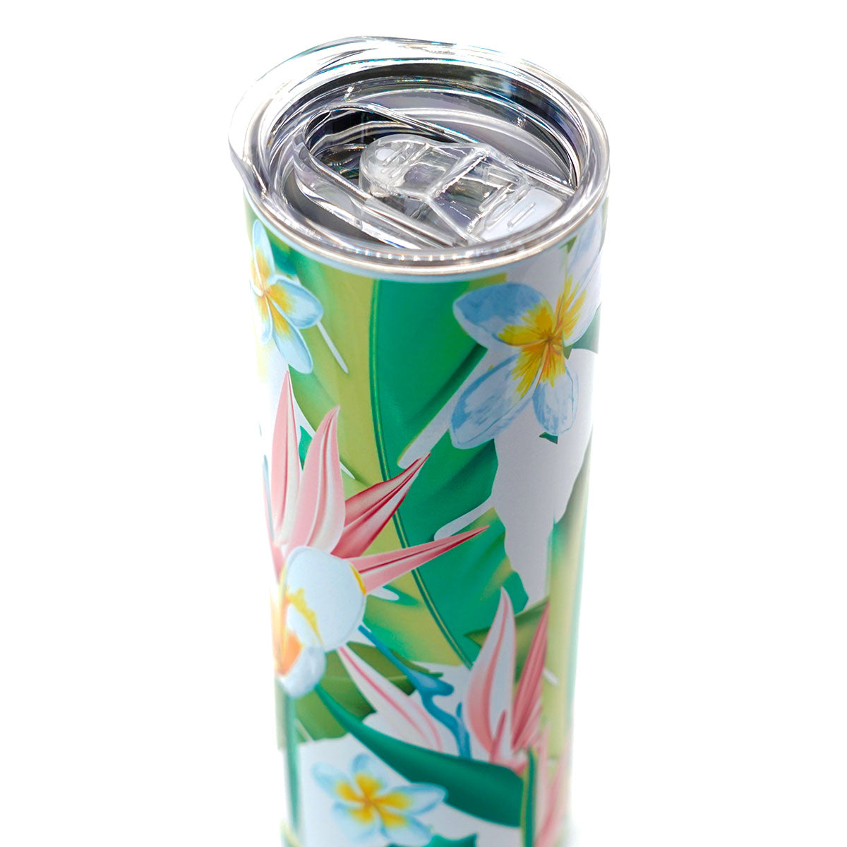 20oz Handmade Skinny Stainless Steel Tumbler - Tropical Flora