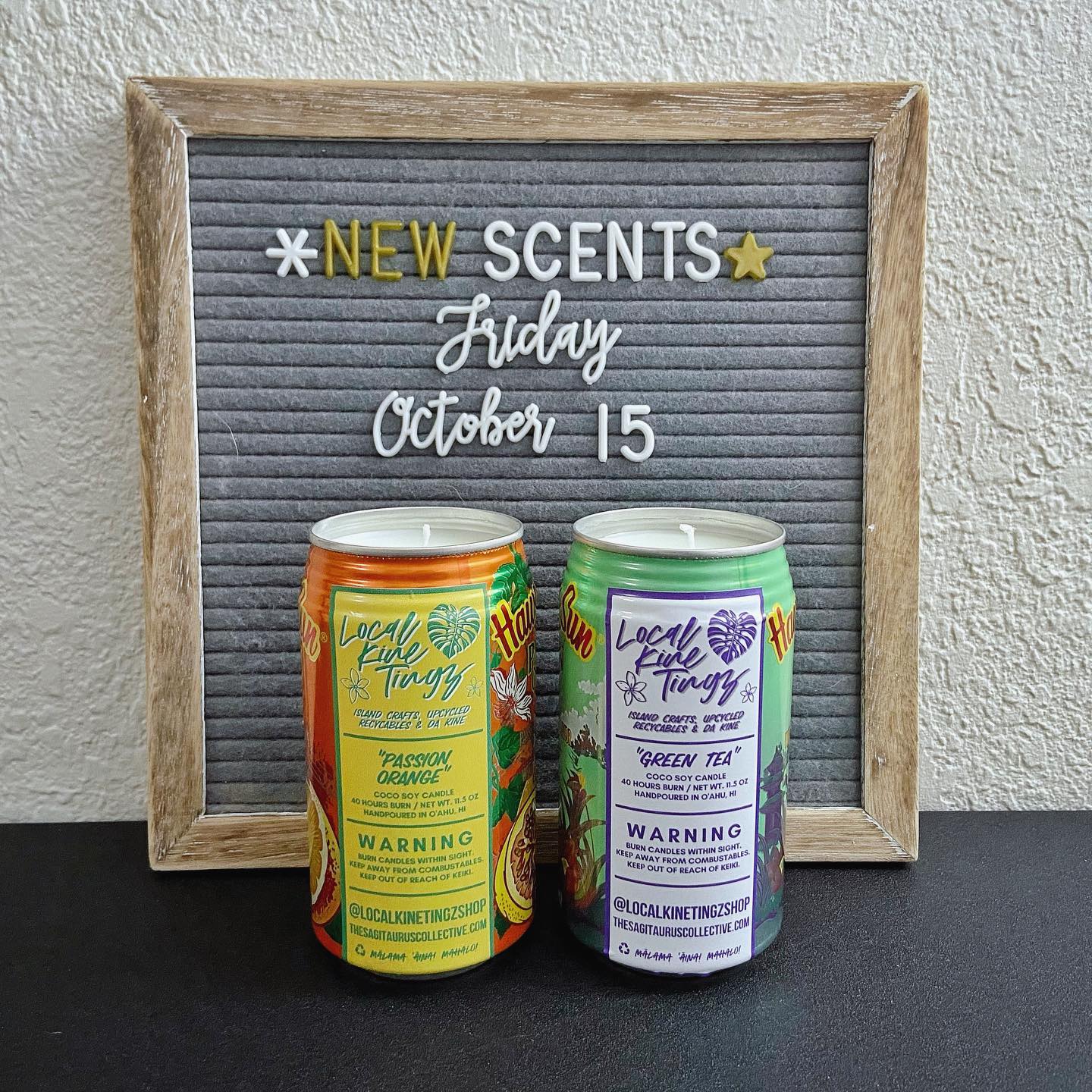 Passion Orange Scent Juice Can Coconut Soy Candle