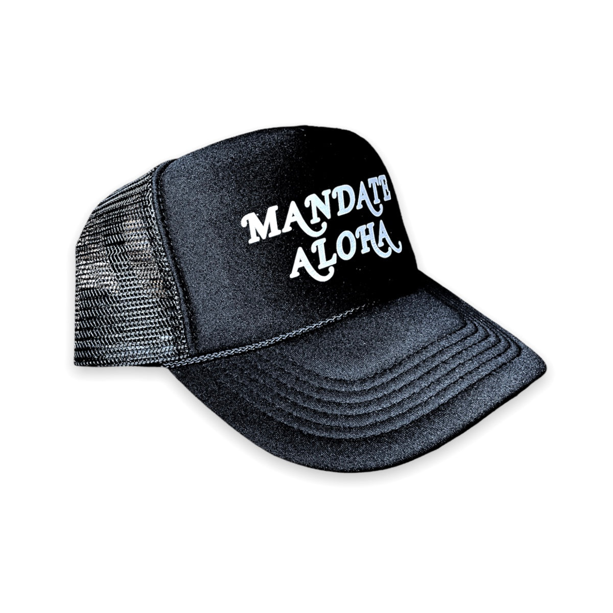 Mandate Aloha Black Trucker Hat