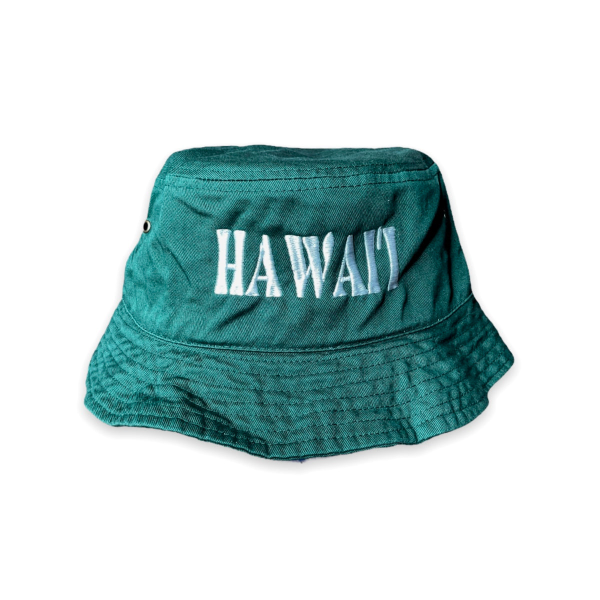 Hawaiʻi Embroidered Forest Green Bucket Hat