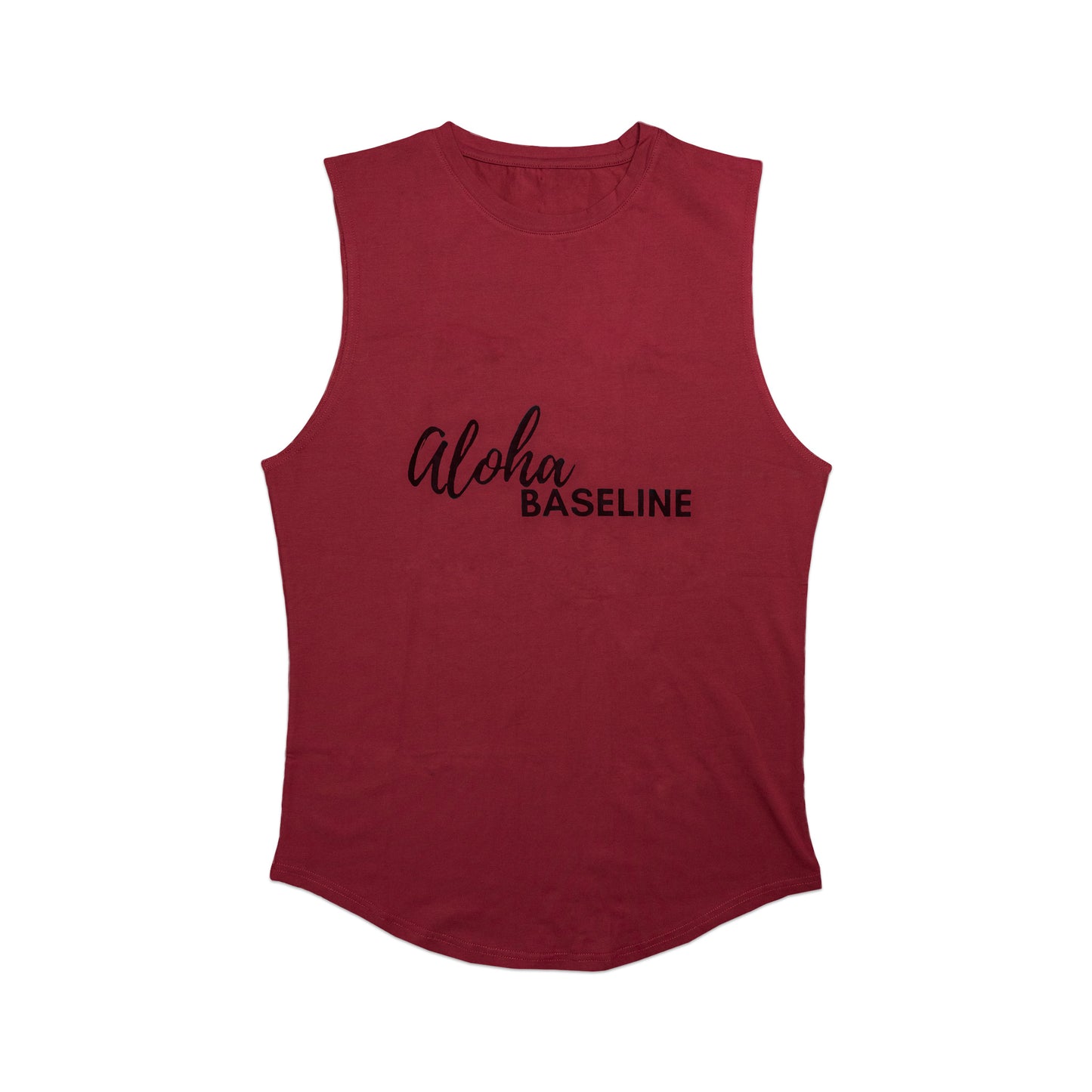 Aloha Baseline Black Script Performance Muscle Tank