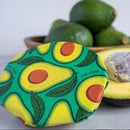 Reusable Handmade Organic Beeswax Food Wraps 3 Pack - Avocado