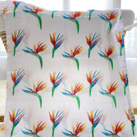 Bamboo Organic Cotton Bird-of-Paradise 47" Swaddling Blanket
