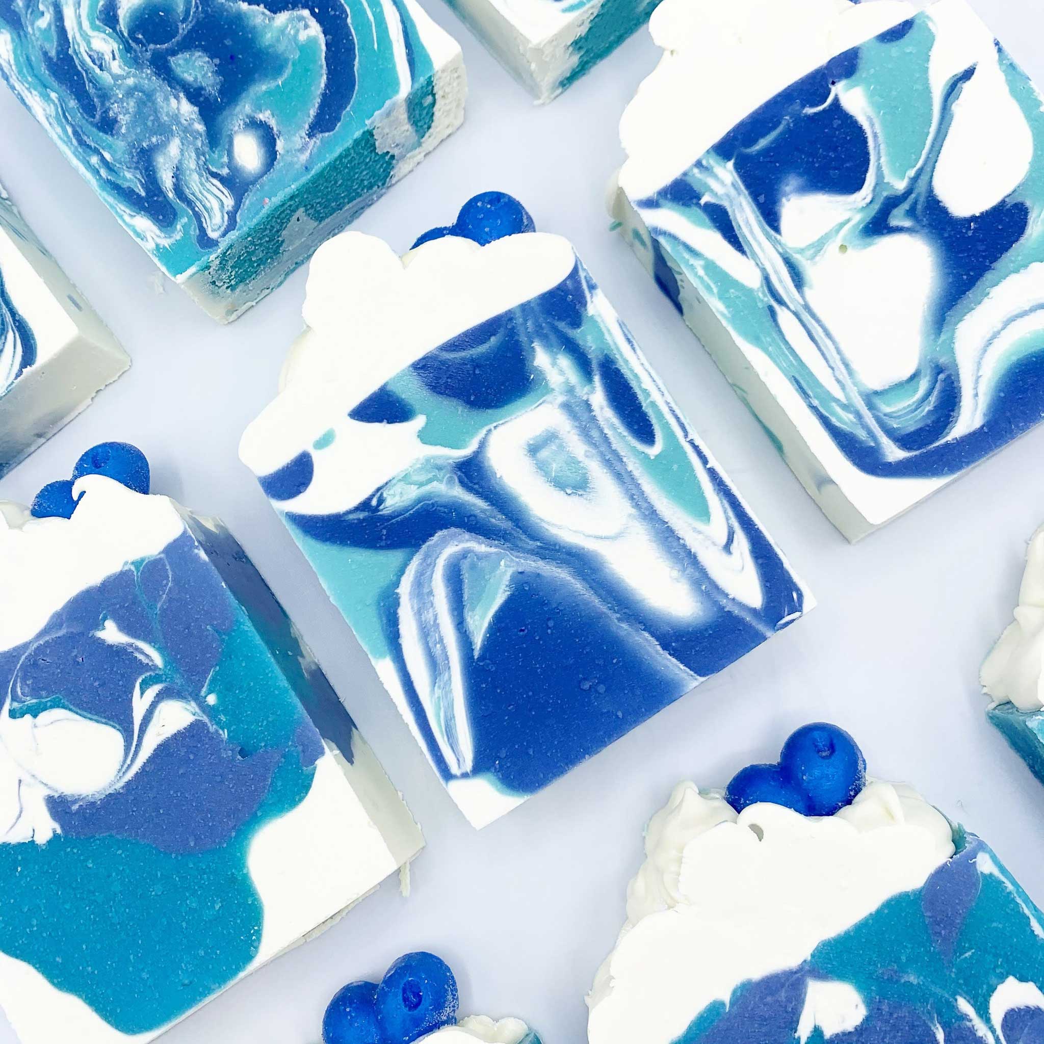 Blue Heart Fresh Scent Hand-Cut Soap Bar 4oz