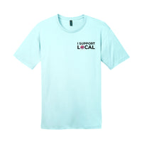 I SUPPORT LOCAL Combed Cotton T-Shirt - Blue