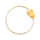 Calf Cone Shell Handmade Gold Bangle