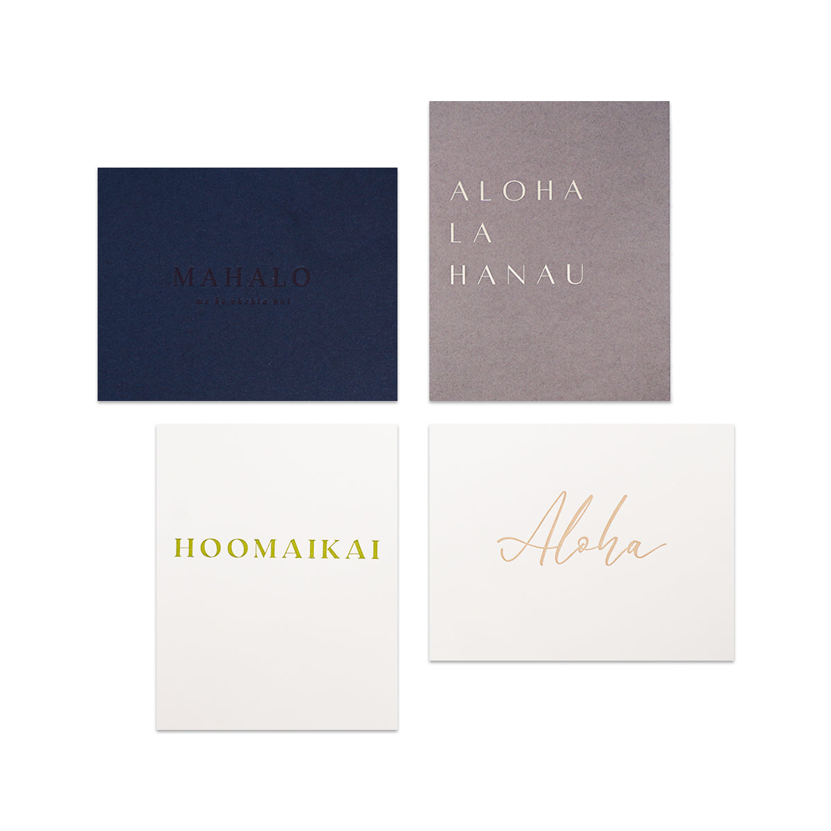 Set of 4 Kaleka Aloha - Blank Hawaiian Greeting Cards