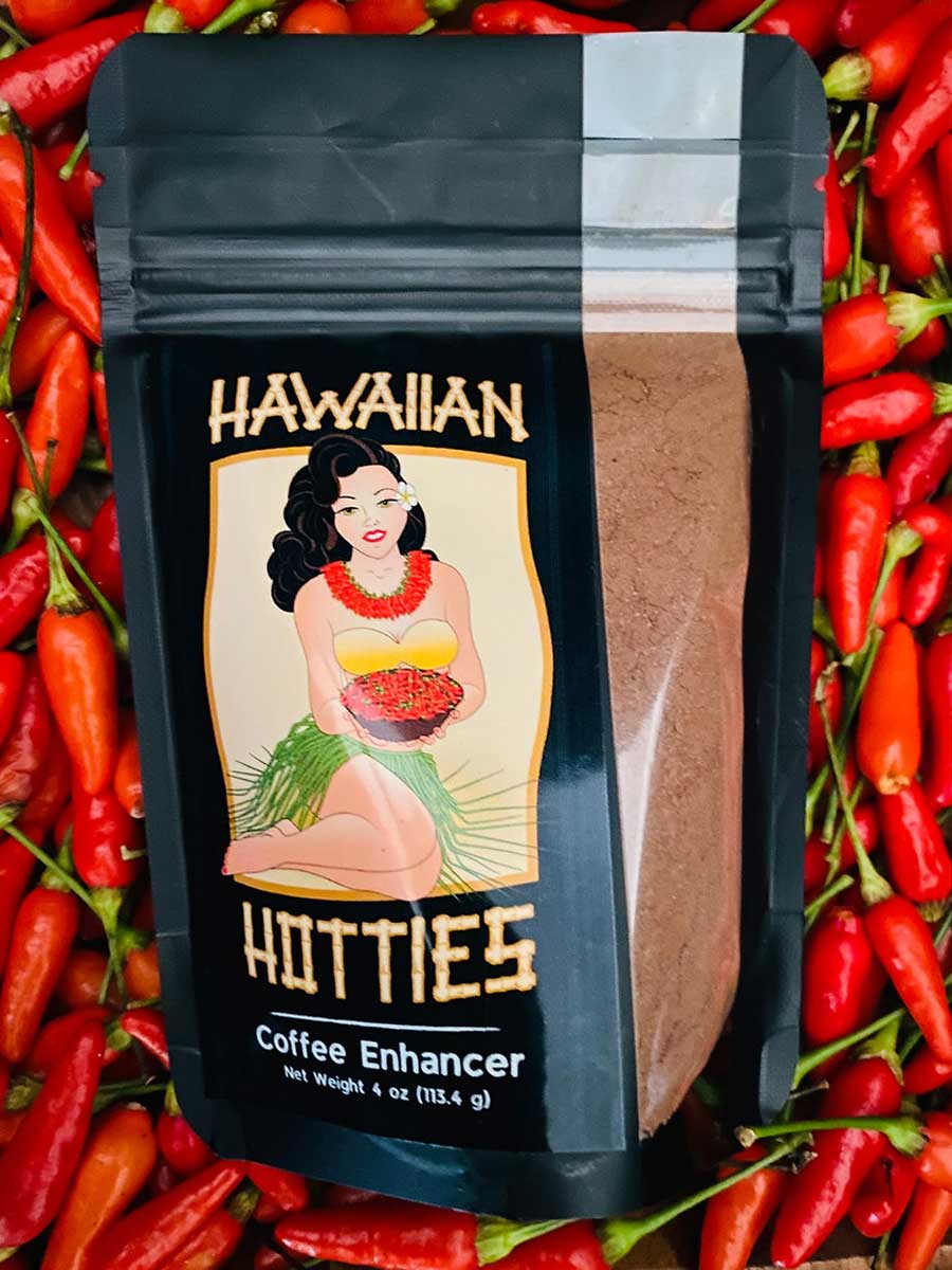 Locally Grown Hawaiian Chili Pepper & Cacao Coffee Enhancer Mug Gift Set