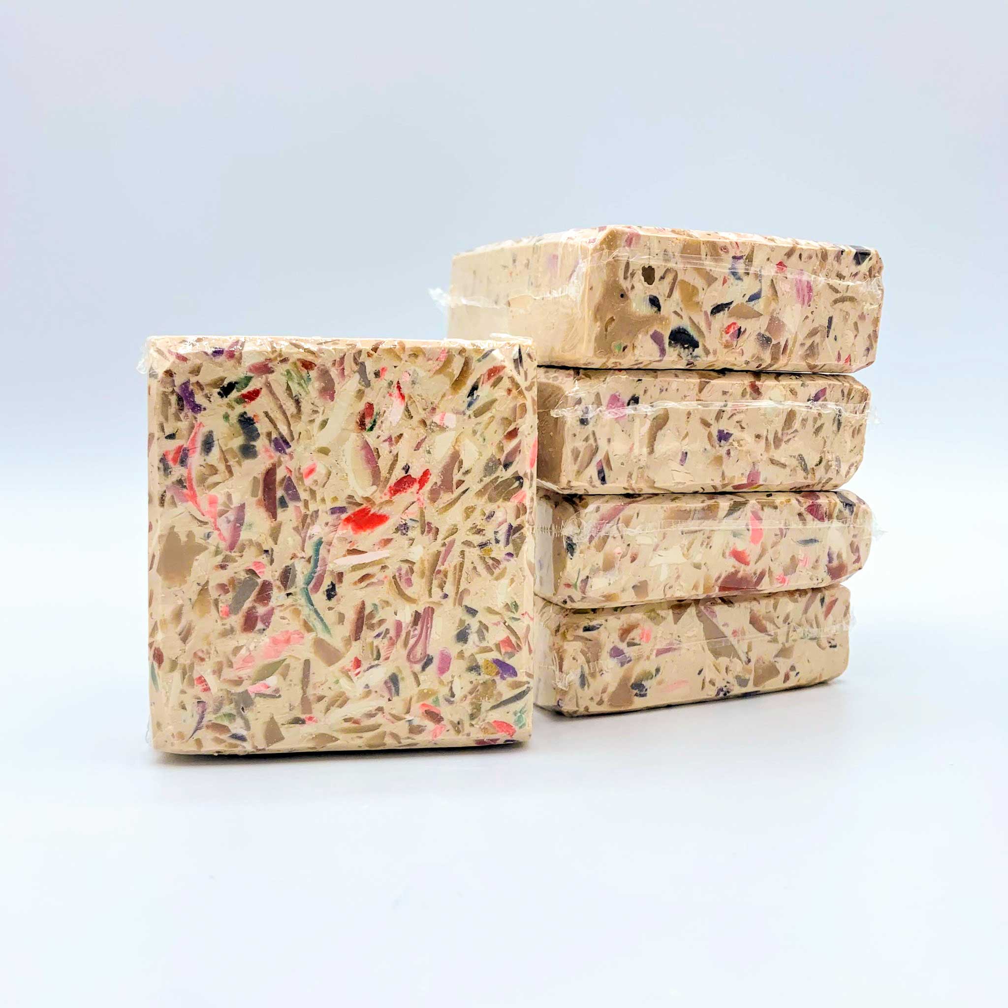 Zero Waste Confetti Vanilla Scent Hand-Cut Soap Bar 4oz