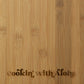 "Cookin' with Aloha" Engraved Solid Bamboo Cutting Board
