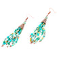 Copper Dangle Earrings with Blue Larimar & Czech Glass Beads