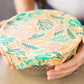 Reusable Handmade Organic Beeswax Food Wraps 3 Pack - Coral