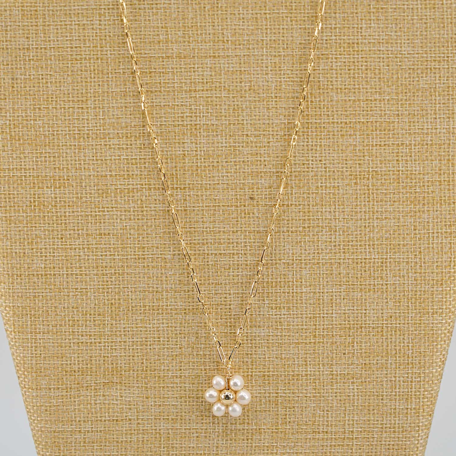 Freshwater Pearl Flower 14k Gold Filled 16" Necklace