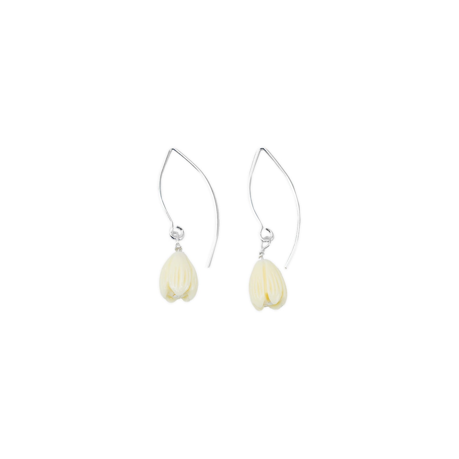 Pīkake Mother of Pearl Shell Sterling Silver Earrings