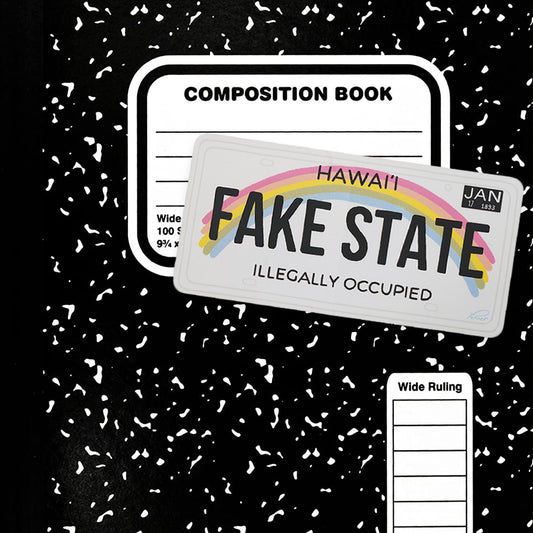 Fake State License Place Pepili - Original Art 5" Vinyl Sticker