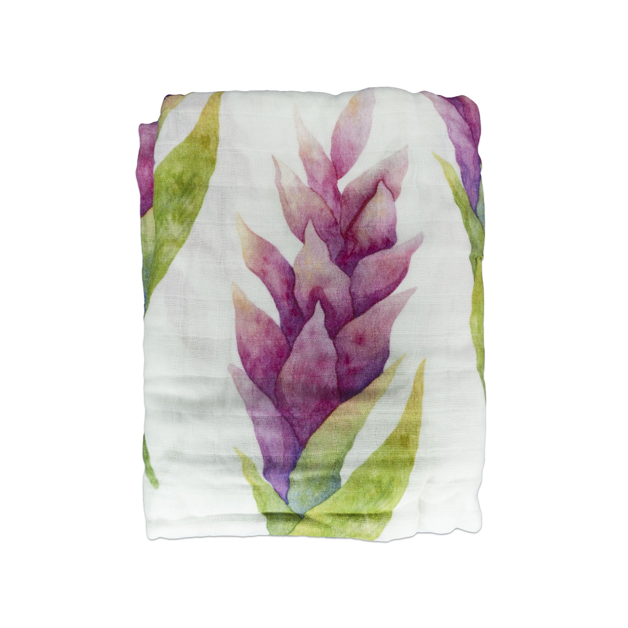 Bamboo Organic Cotton Hawaiian Ginger 47" Swaddling Blanket