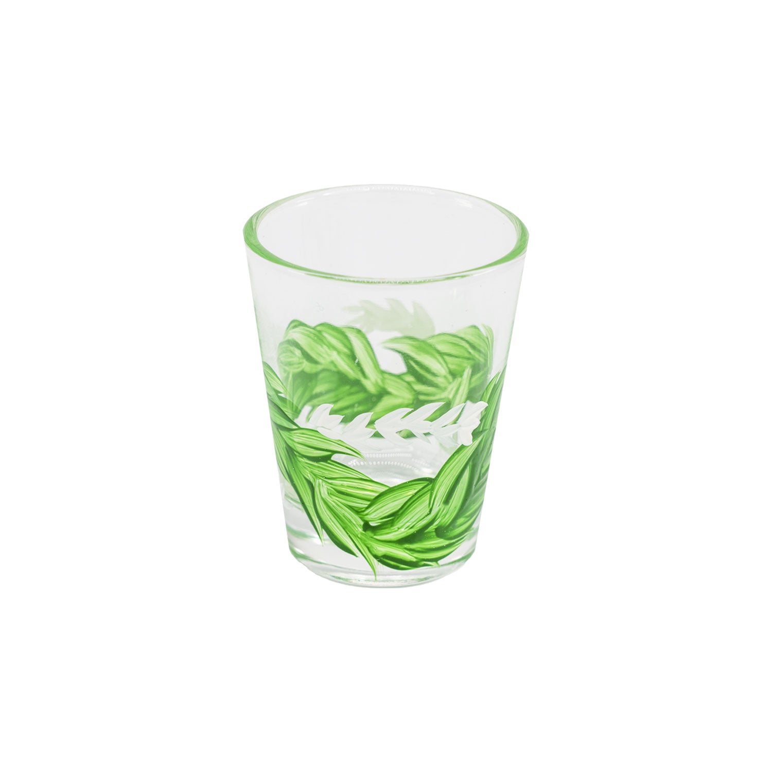 Hand-Painted Shot Glass - Maile & Pīkake