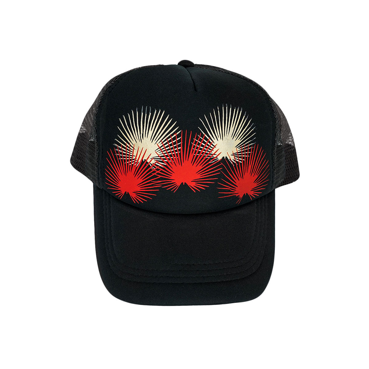 Kūlia Summer Vibes Black Trucker Hat - Red & Gold Foil