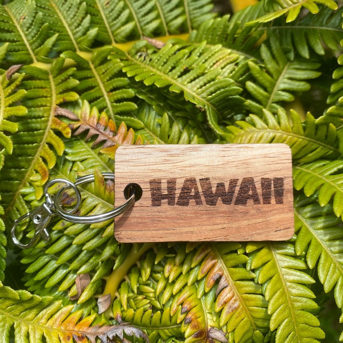 100% Koa Wood Lina Kī Hawaii - Keychain