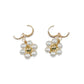 Freshwater Pearl Flower 14k Gold Filled Huggie Earrings