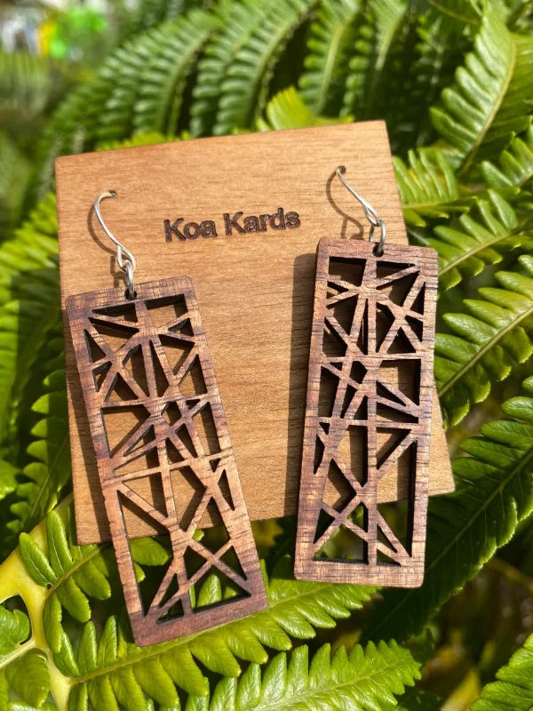 Koa wood hot sale stud earrings