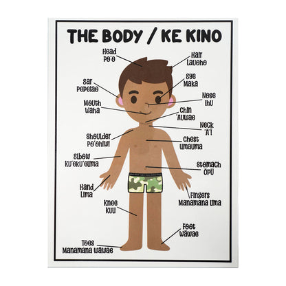 Keiki Educational ʻŌlelo Hawaiʻi Hawaiian Language Posters 8"x18"