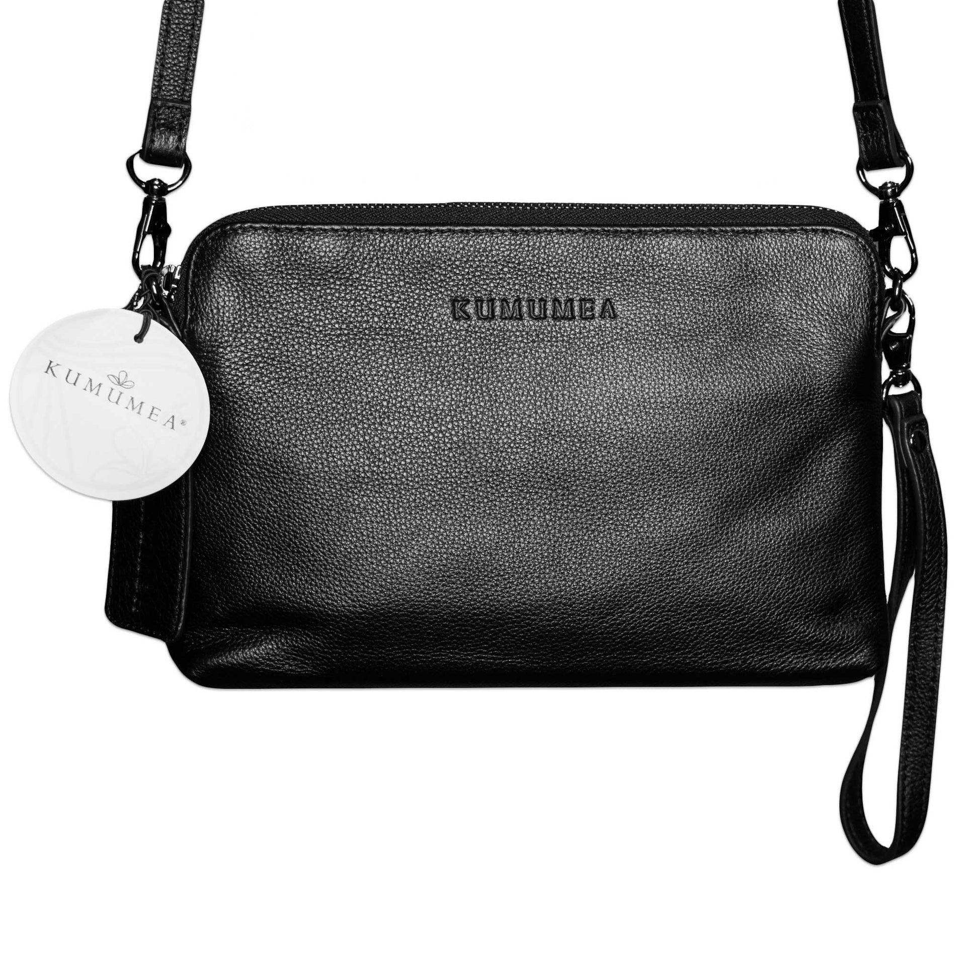 Luxury Pebble Top Grain Leather Handmade Clutch / Wallet / Crossbody Bag